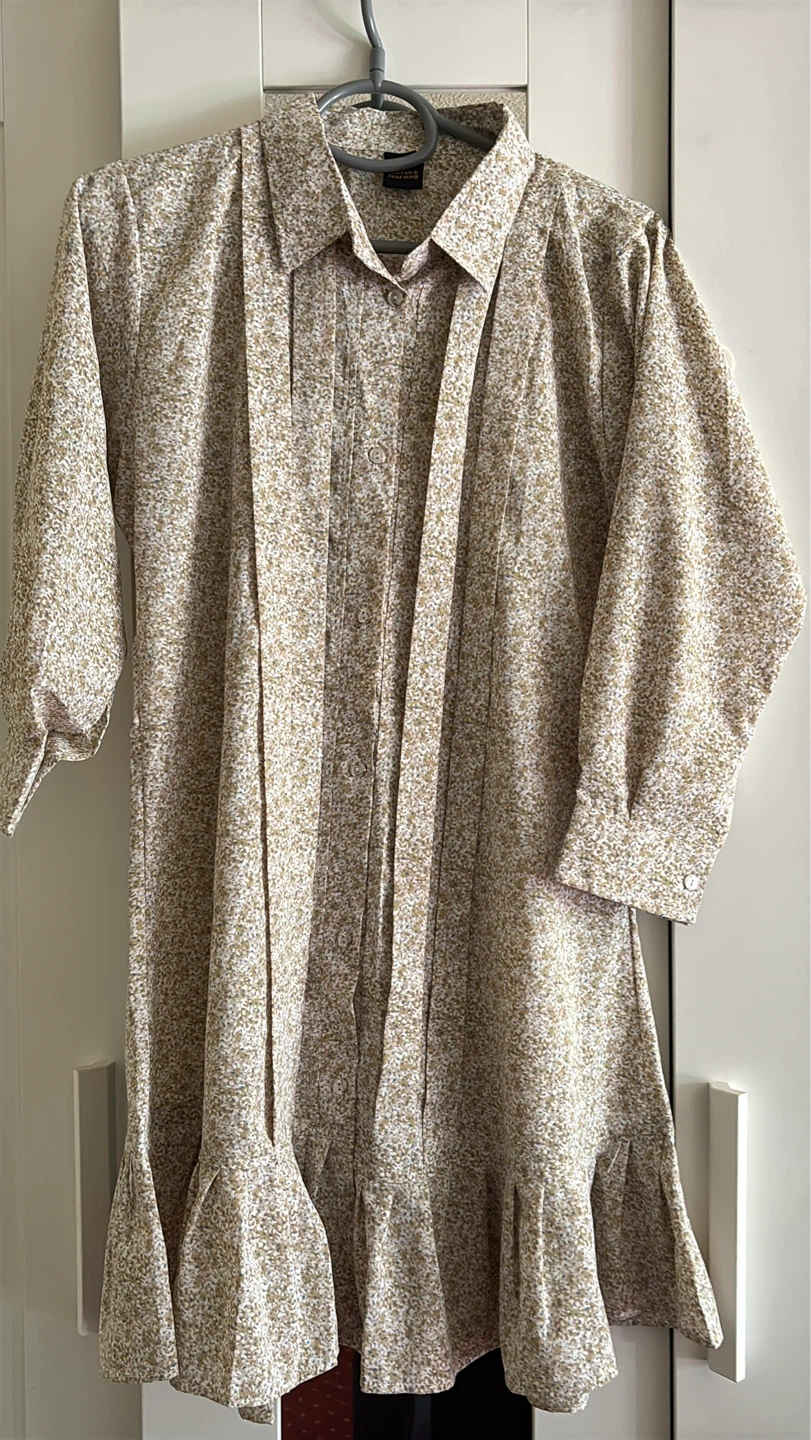 Women's Floral Print Button-Up Shirt Dress