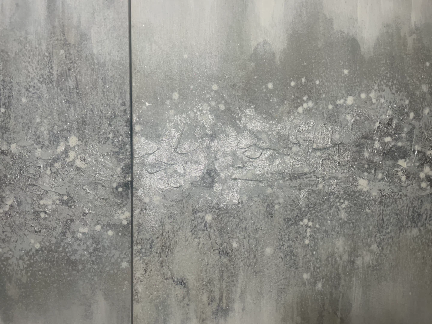 Set of 3 Grey Abstract Canvas Wall Art