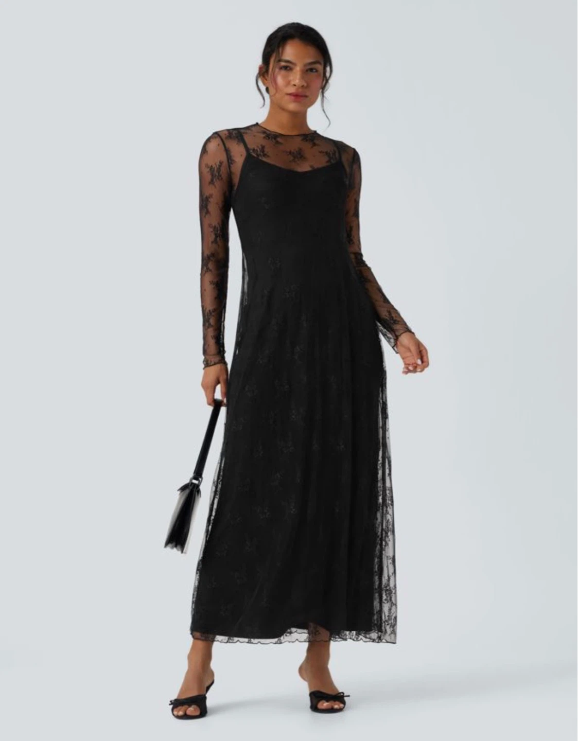 Halara Long Sleeve 2-piece Lace Maxi Casual Dress XL