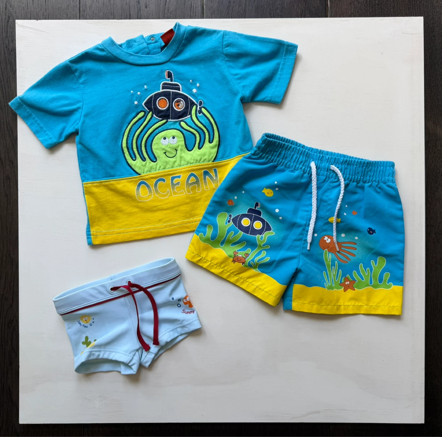 Kids' Swimwear Set - T-Shirt and Shorts