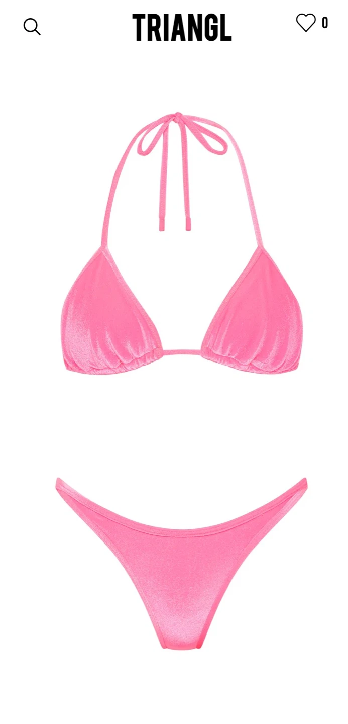 Brand new Triangl Vinga Pink Gandy Velvet Bikini Set - photo 4