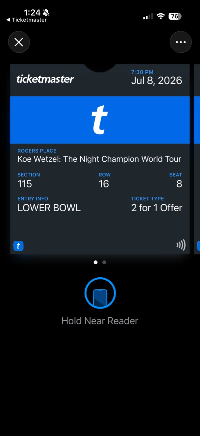 Koe Wetzel Concert Tickets & Parking Pass