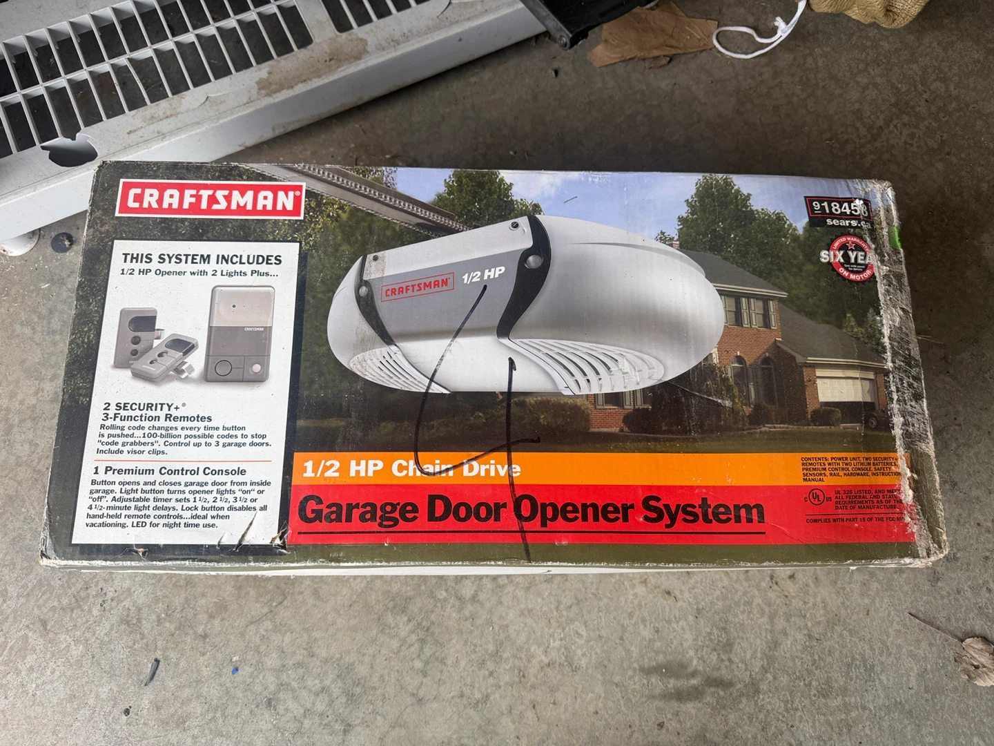 Craftsman 1/2 HP Chain Drive Garage Door Opener System