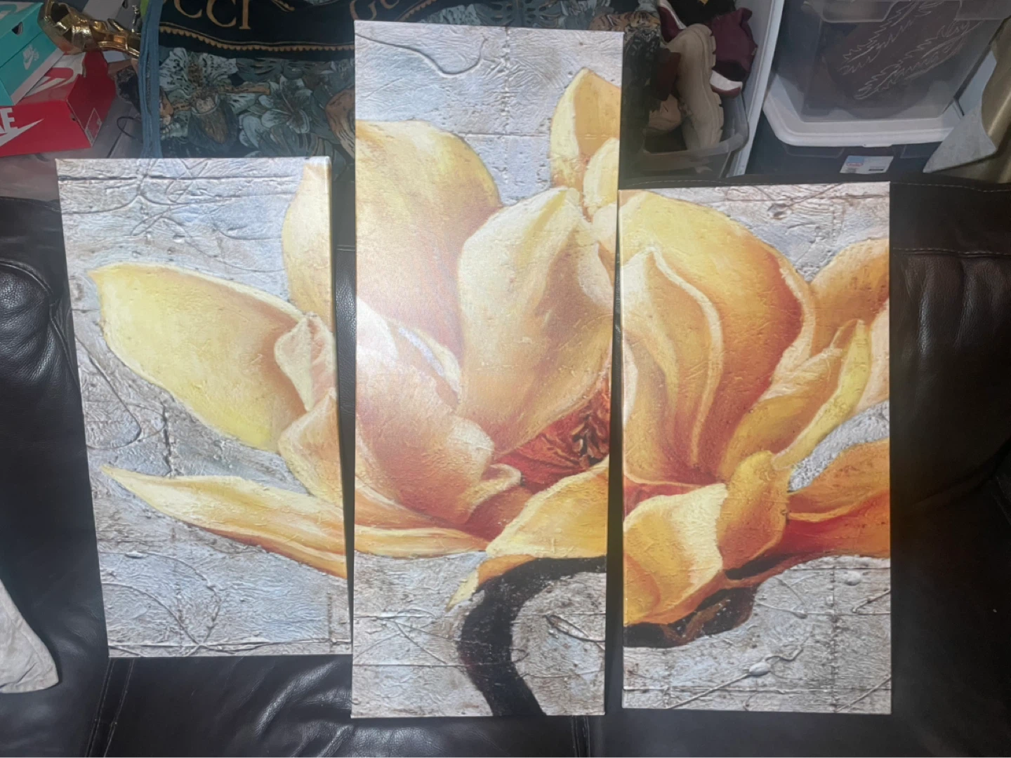 5-Piece Yellow Flower Canvas Wall Art - photo 3