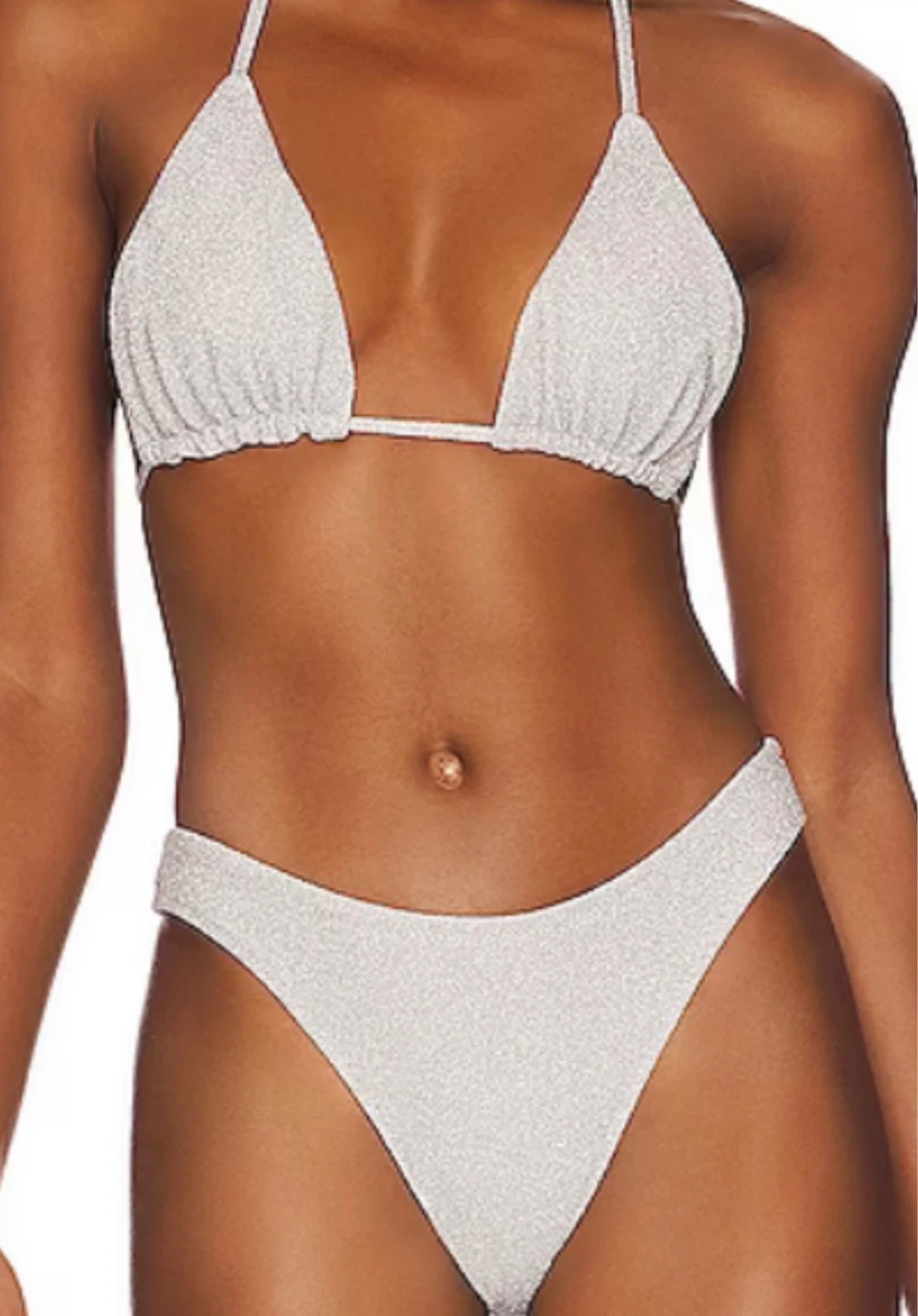 Silver Sparkle Bikini Set good American xs - photo 2