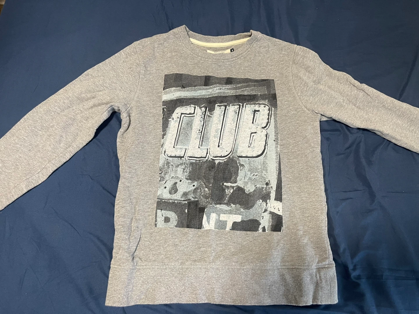 Grey "CLUB" Crewneck Sweater - photo 2