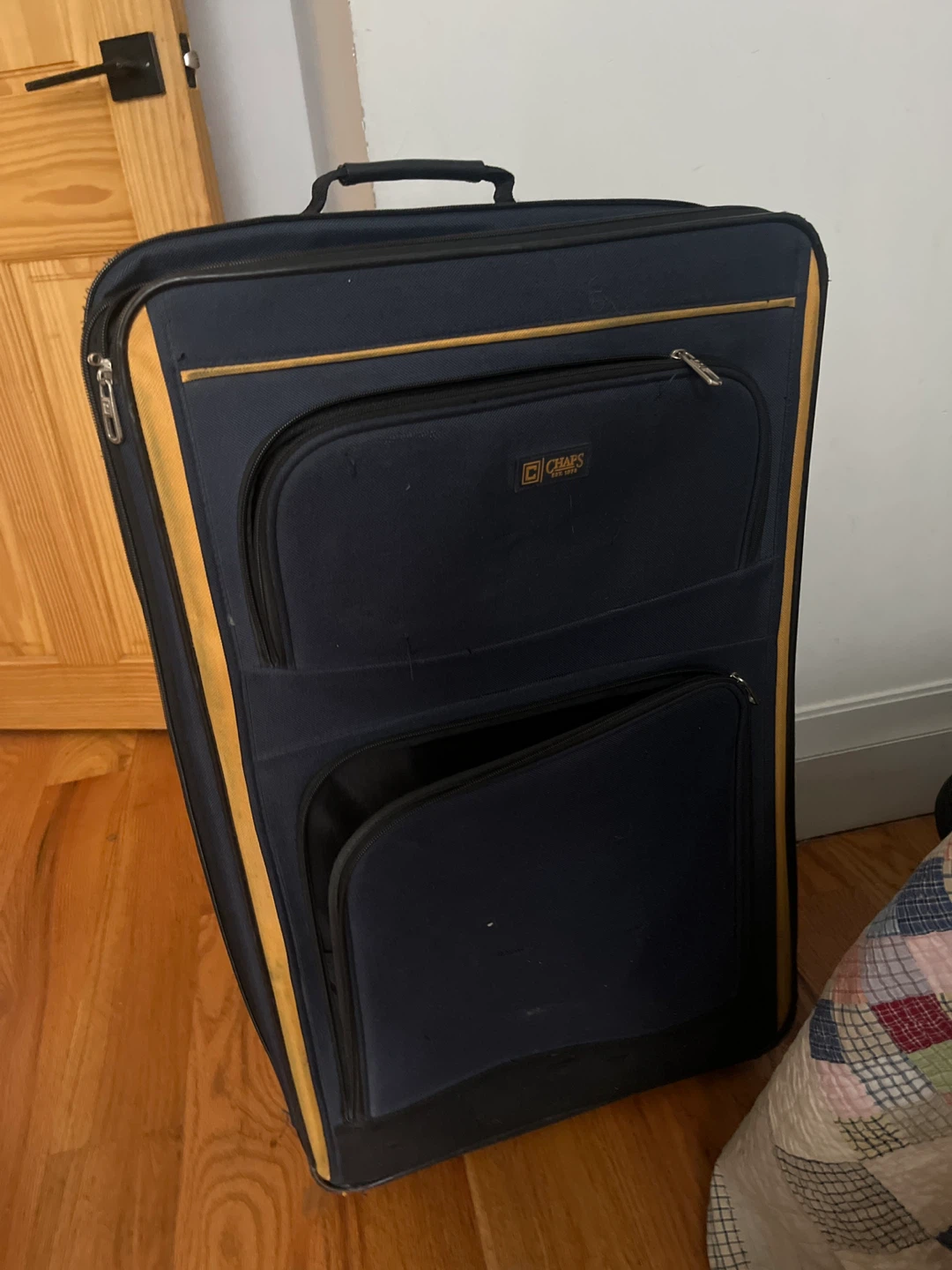 Chaps Navy Blue Duffel Suitcase