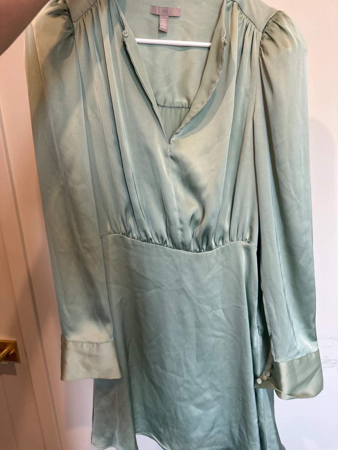 H&M Green Satin Dress - photo 2