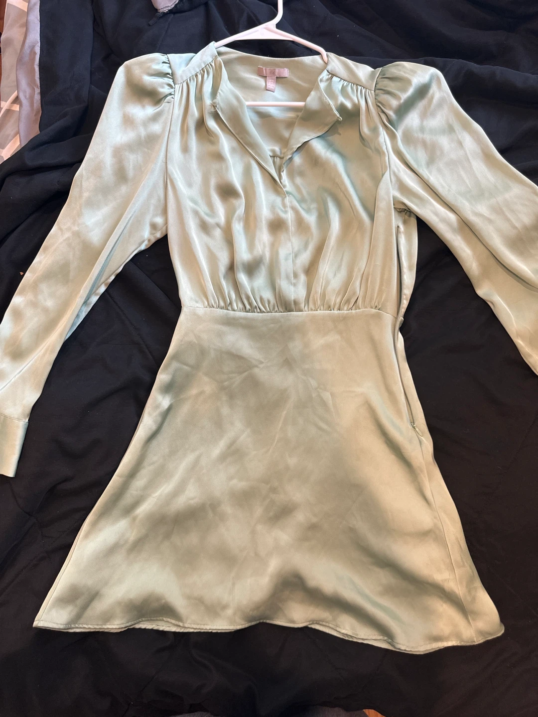 H&M Green Satin Dress
