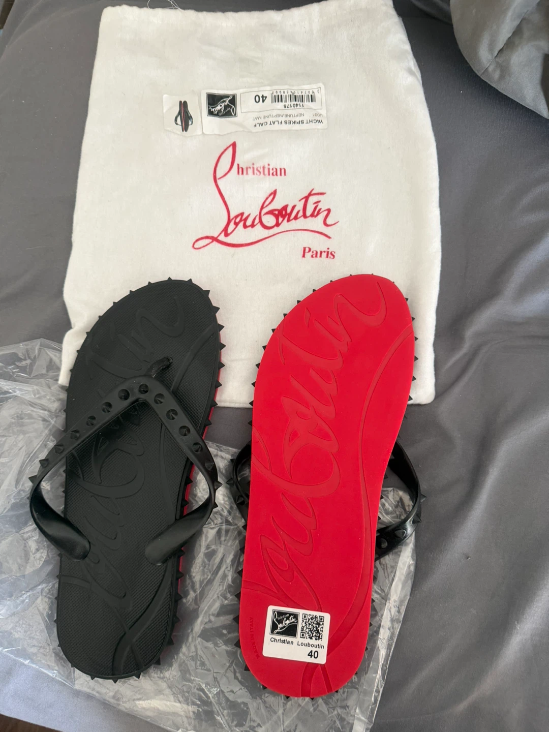Brand New Spiked Flip Flops - Size 9-9.5
