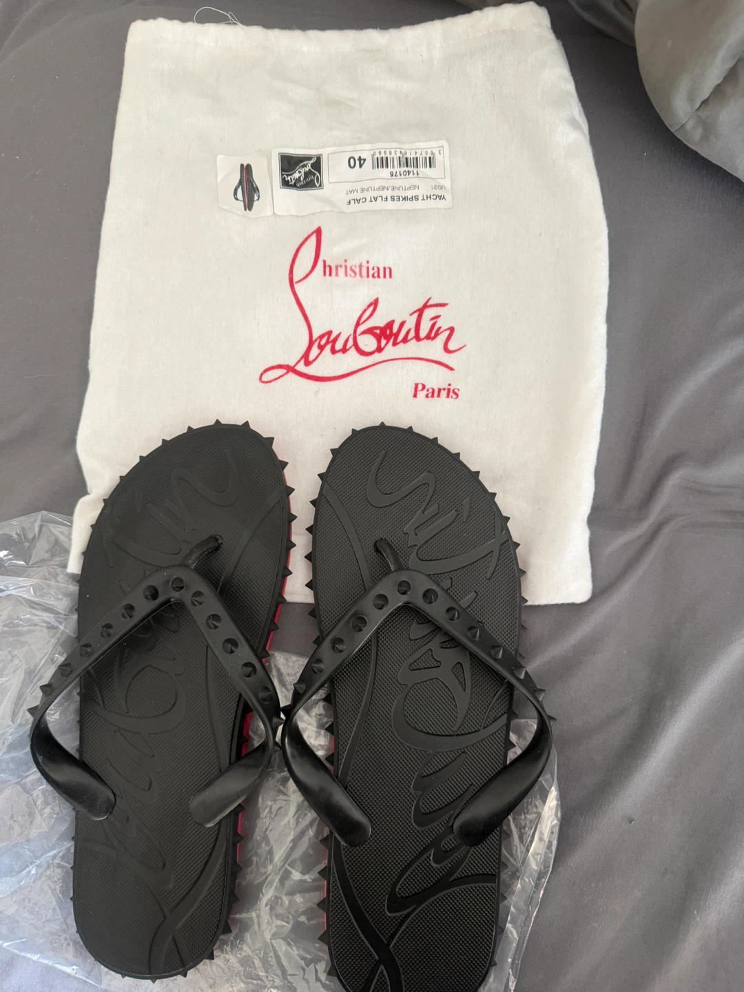 Brand New Spiked Flip Flops - Size 9-9.5 - photo 2