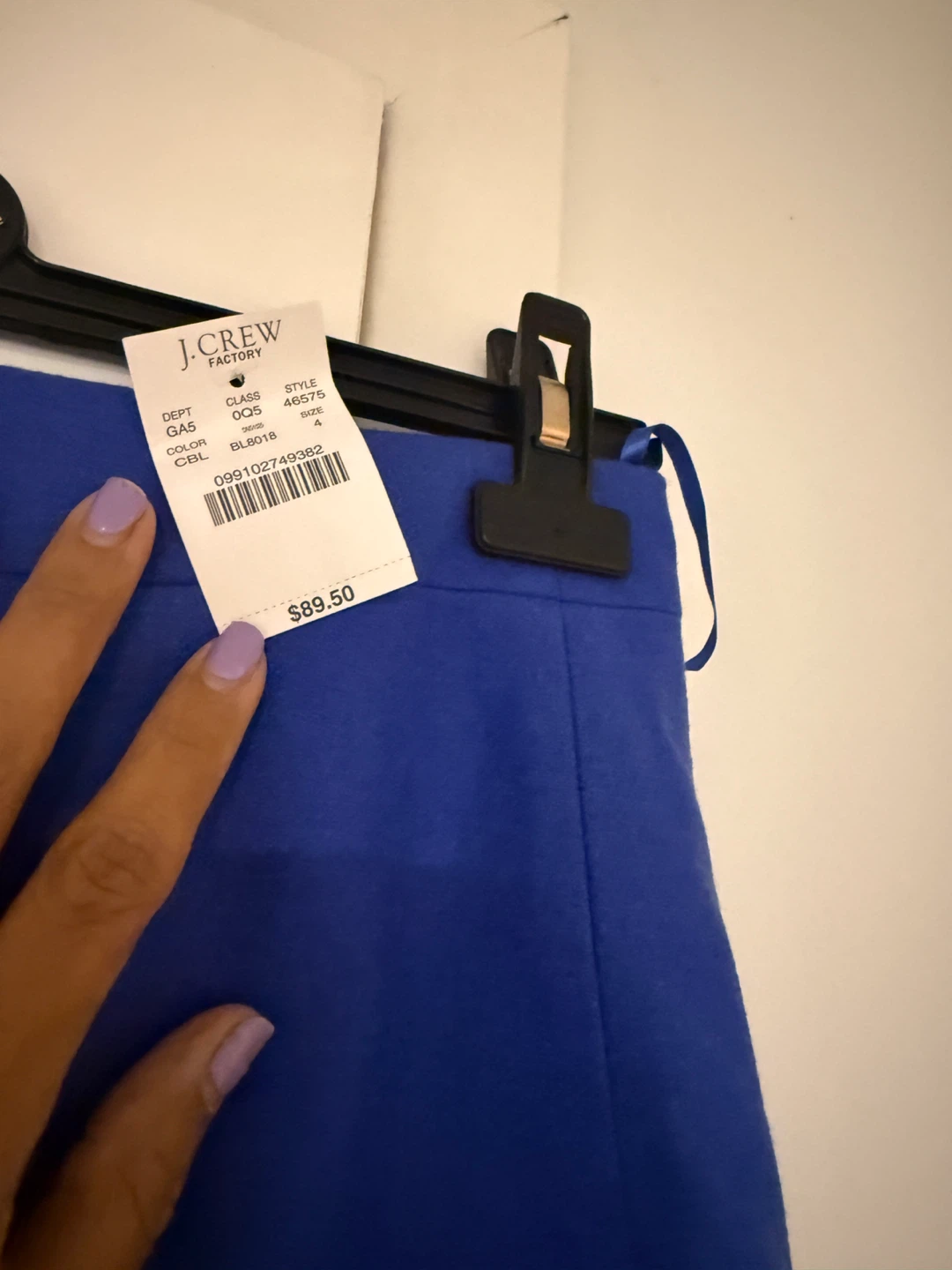 J. Crew The Pencil Skirt Blue Wool Blend Size 4 - photo 2