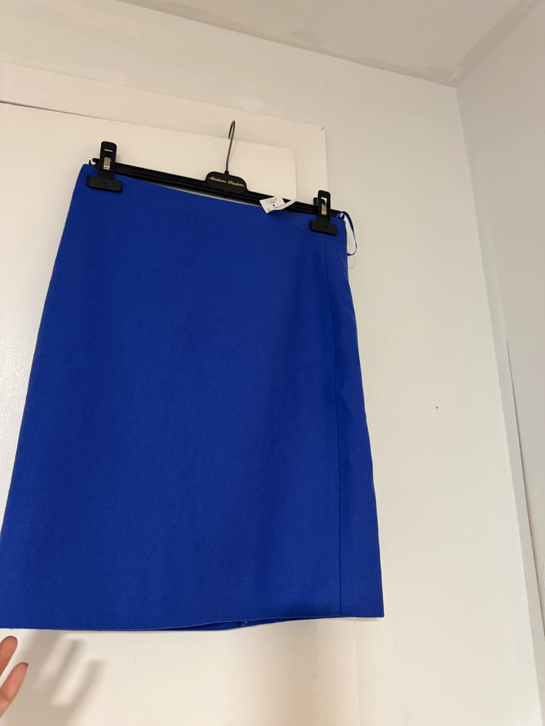 J. Crew The Pencil Skirt Blue Wool Blend Size 4