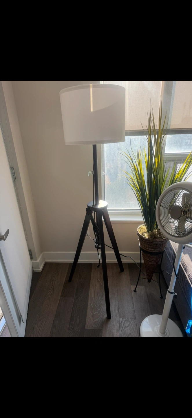 Brand New in Box IKEA LAUTERS Floor Lamp - Brown Ash/White