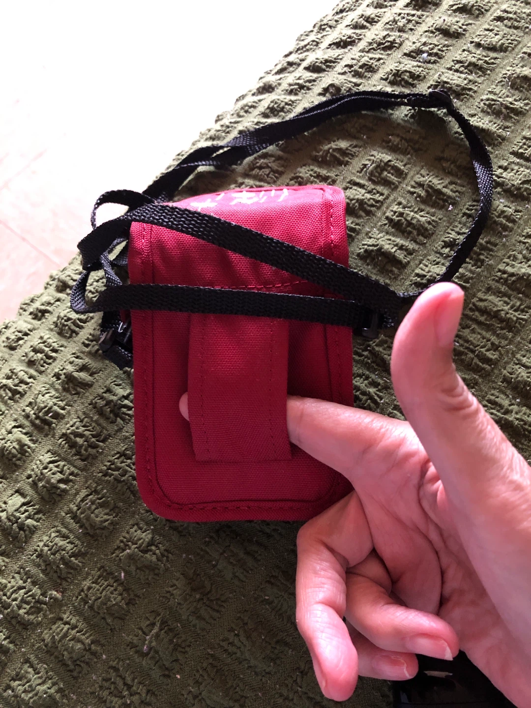Small Red Pouch with Strap - photo 3