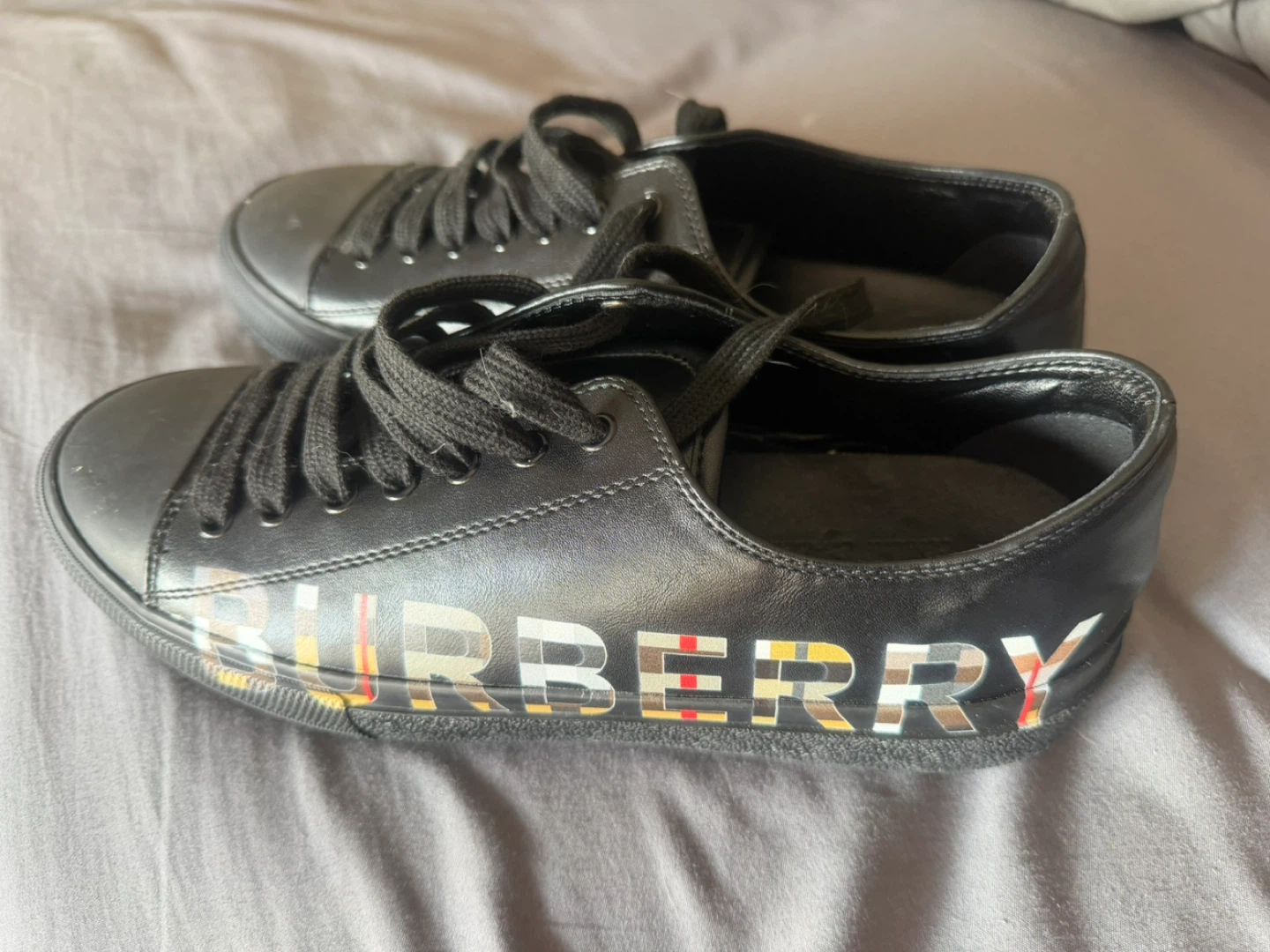 Brand New Larkhall Logo Black Low Top Sneakers - photo 4