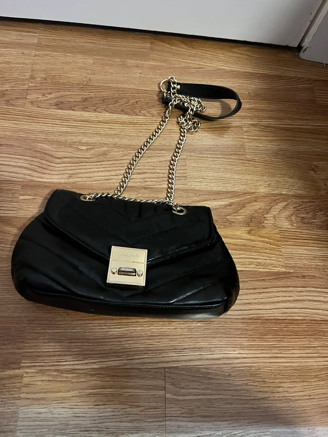 ALDO Black Quilted Shoulder Bag
