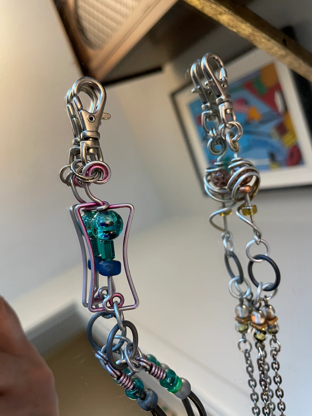 Handmade Beaded Lanyards set of 2