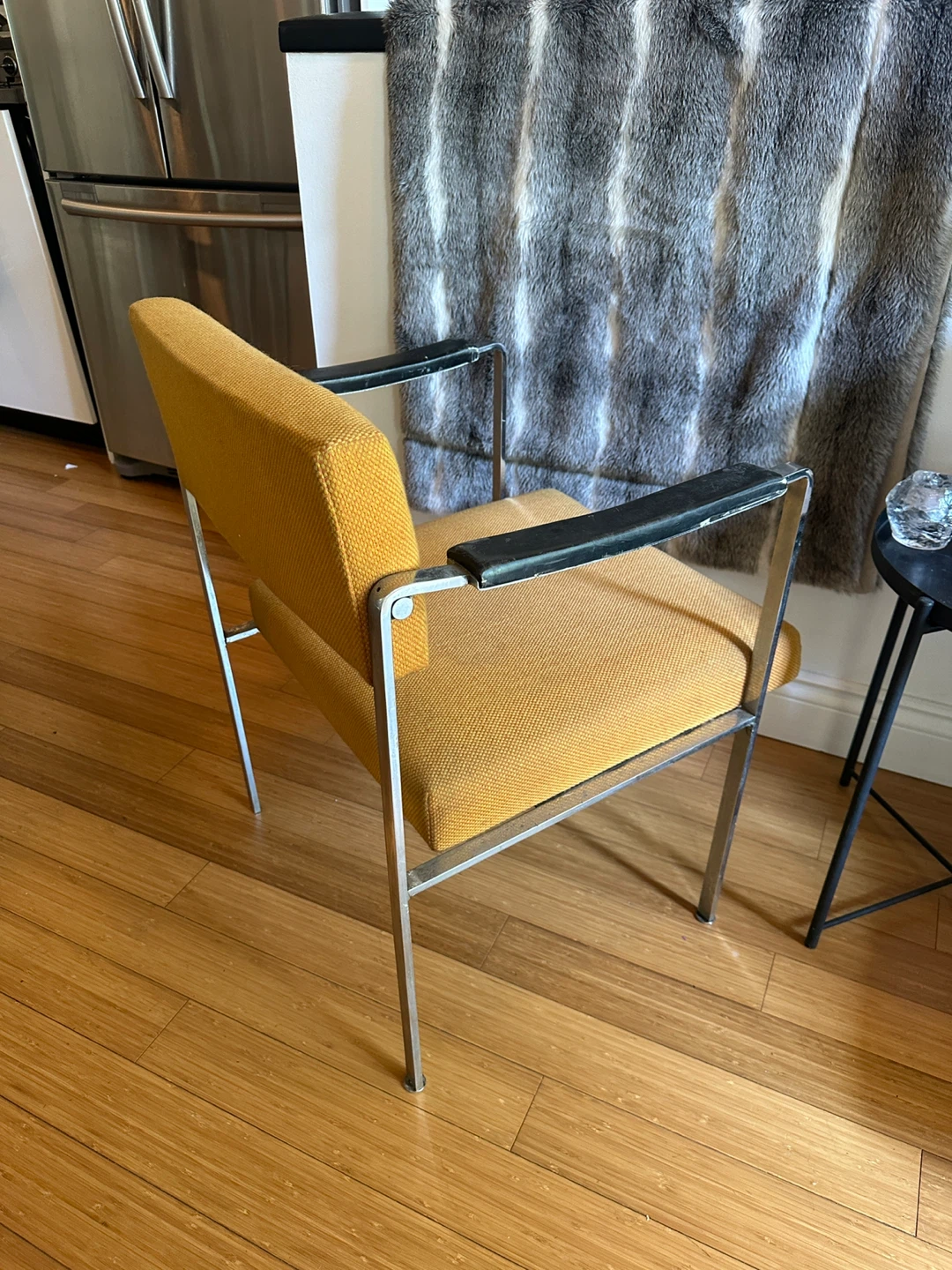 MCM VINTAGE CHROME TUBULAR LOUNGE CHAIR MID CENTURY MODERN - photo 3