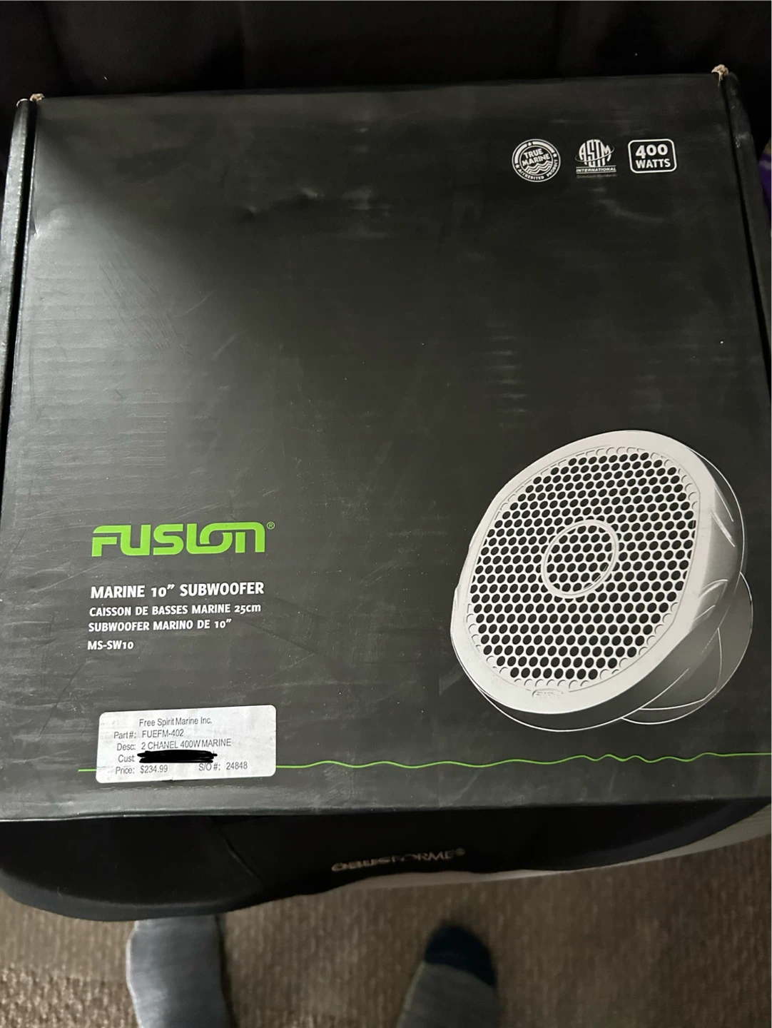 Fusion Marine 10" Subwoofer MS-SW10
