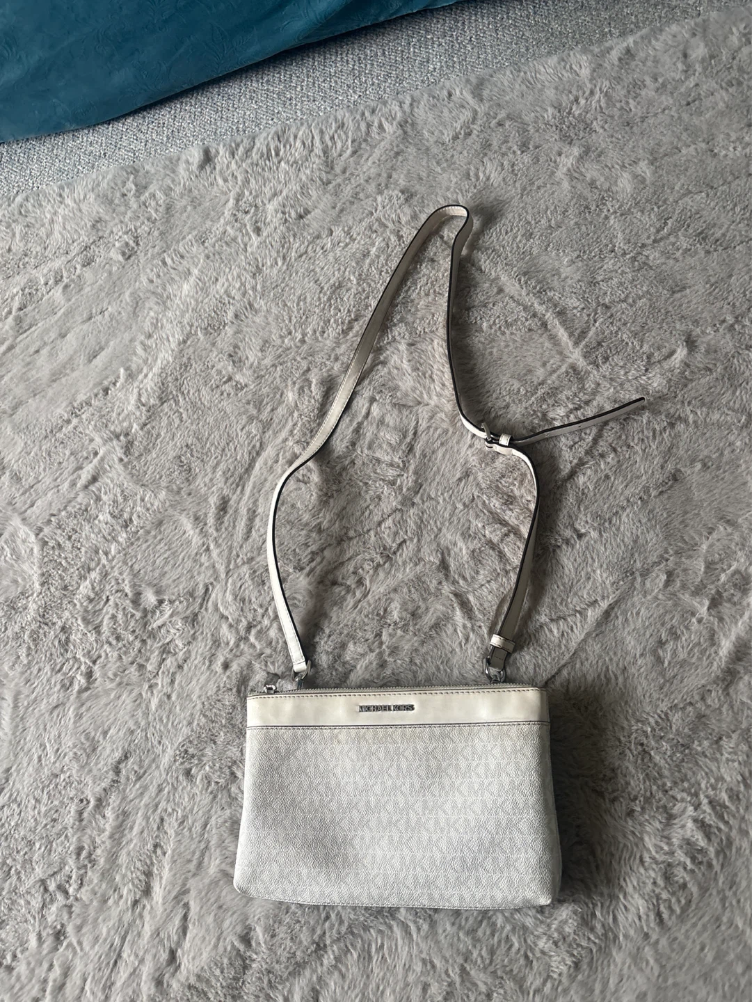 Michael Kors White Logo Crossbody Bag