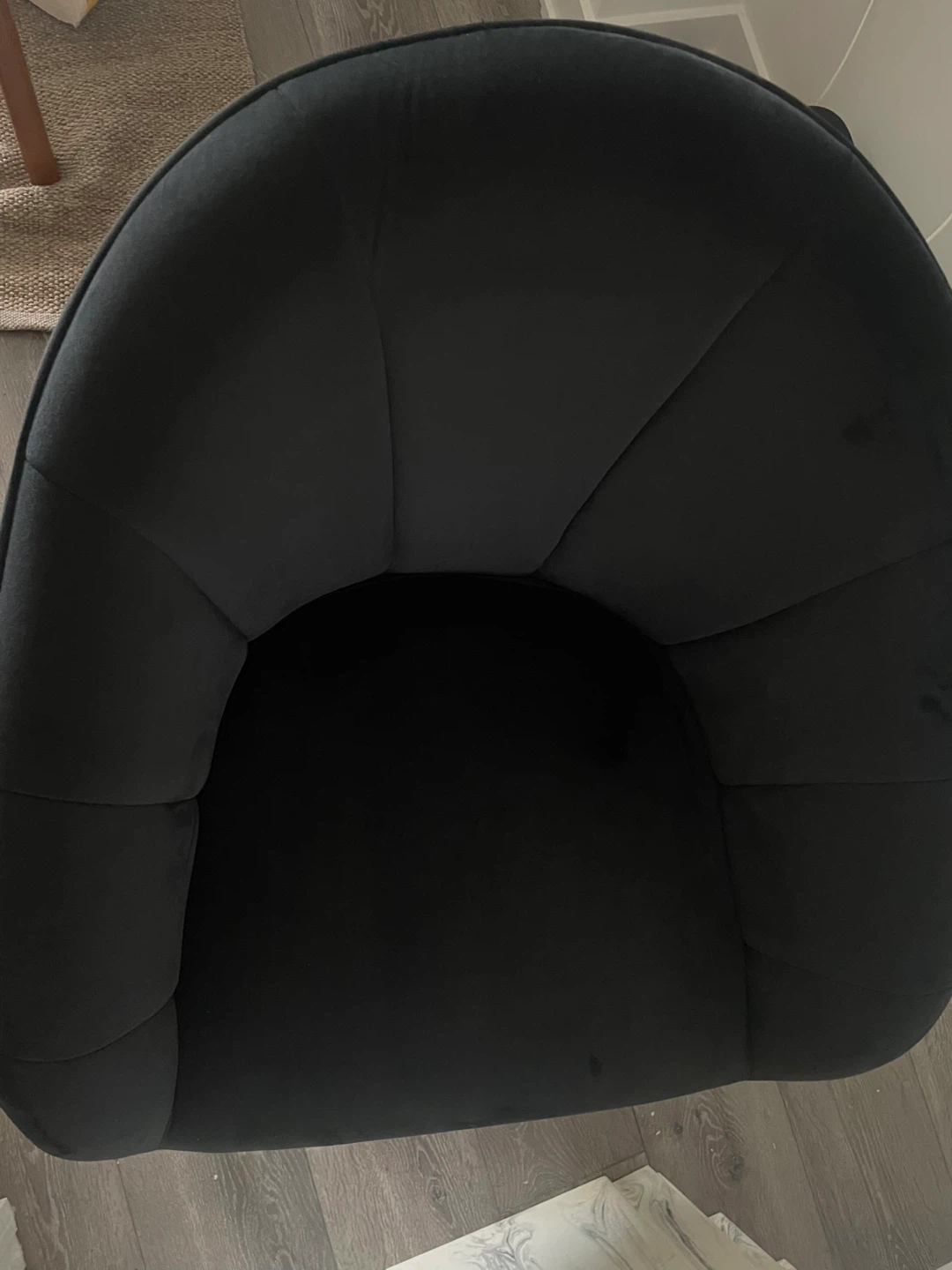 Black Velvet Lounge Chair - photo 4