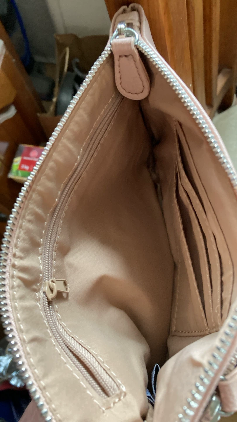 Nine West Pink Wristlet Clutch with Striped Front Pocket - photo 3