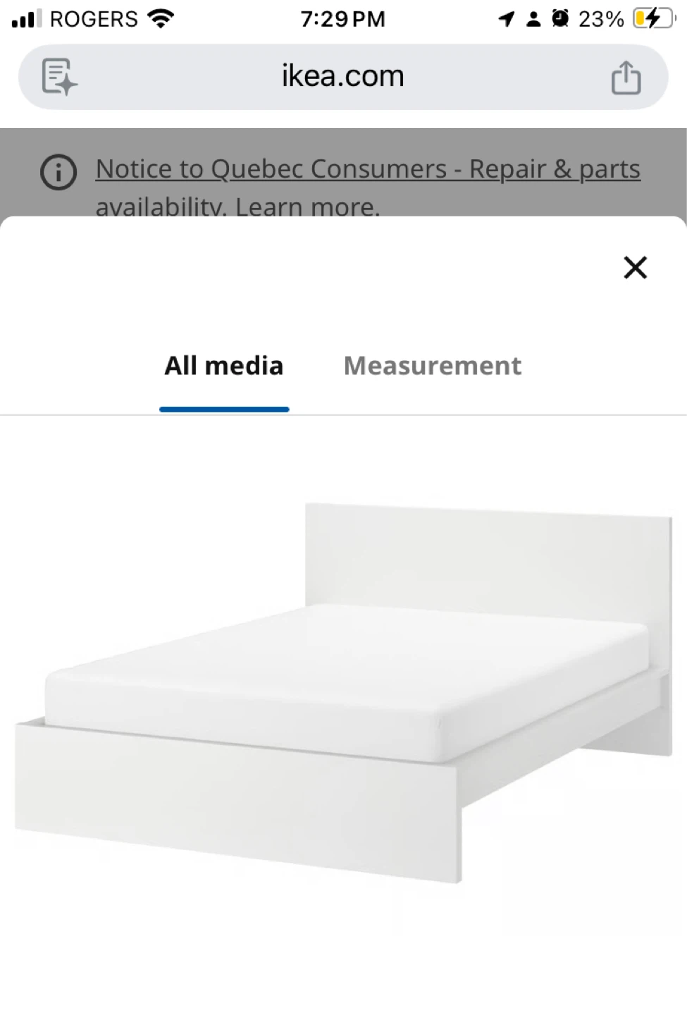 IKEA White Bed Frame - photo 2