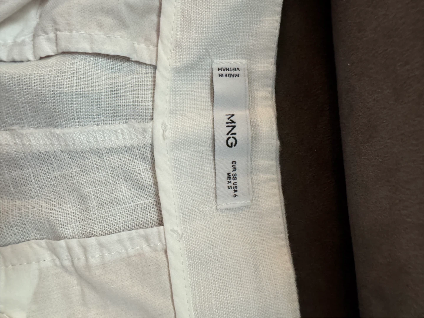 White Linen shorts - MNG - photo 3