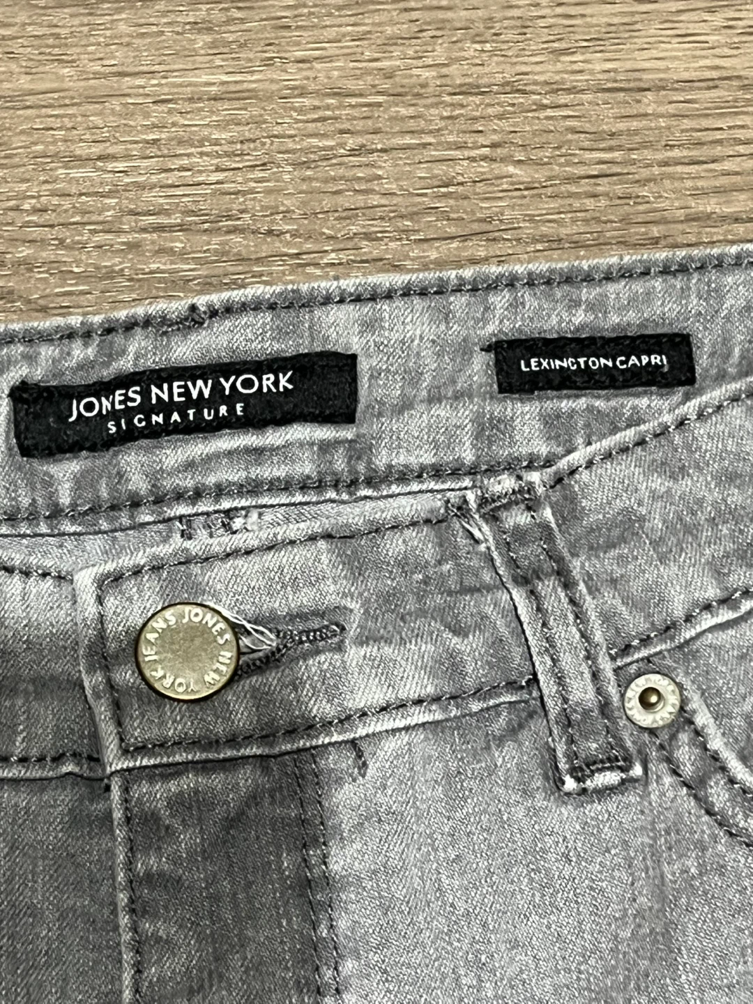 Jones New York Signature Lexington Capri Jeans - Grey - photo 3
