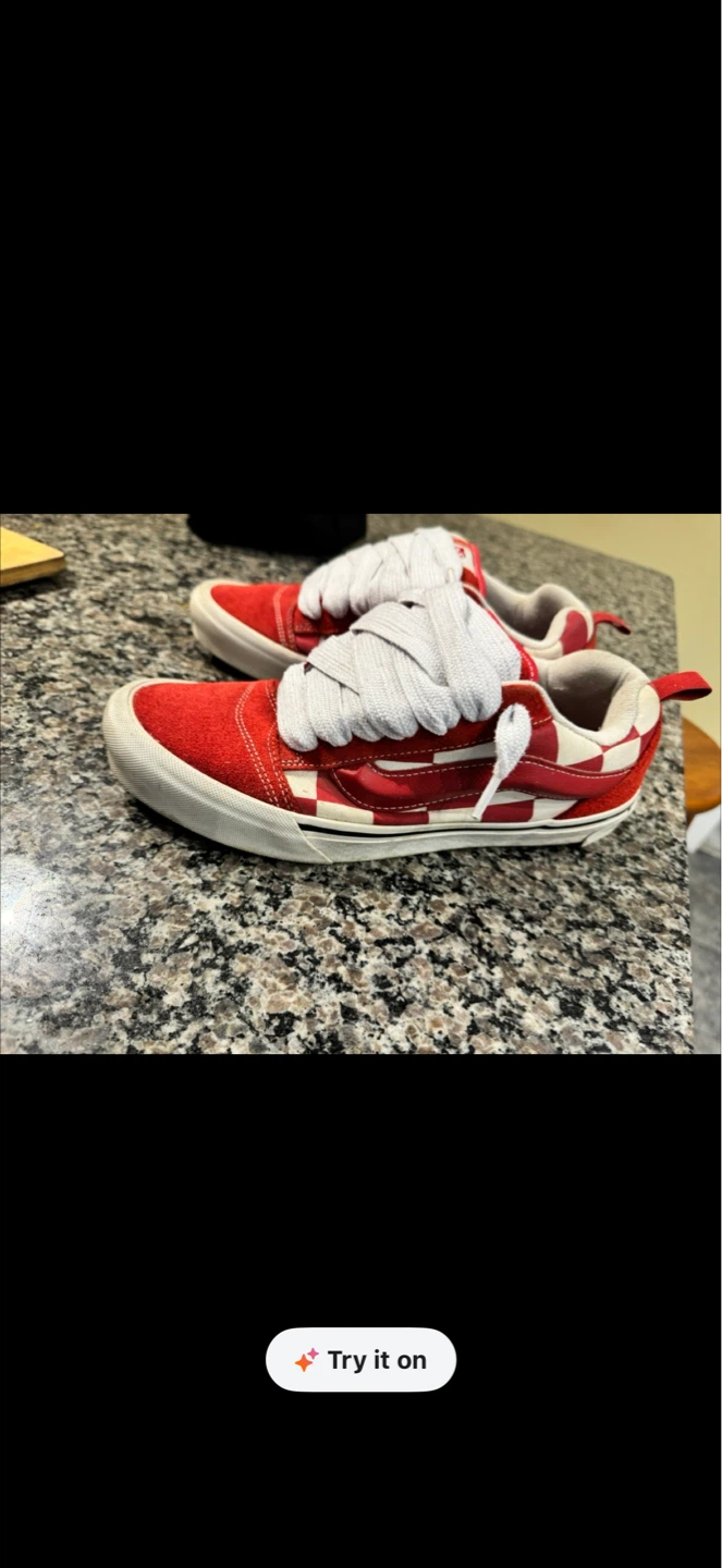Red Vans Skate Shoes
