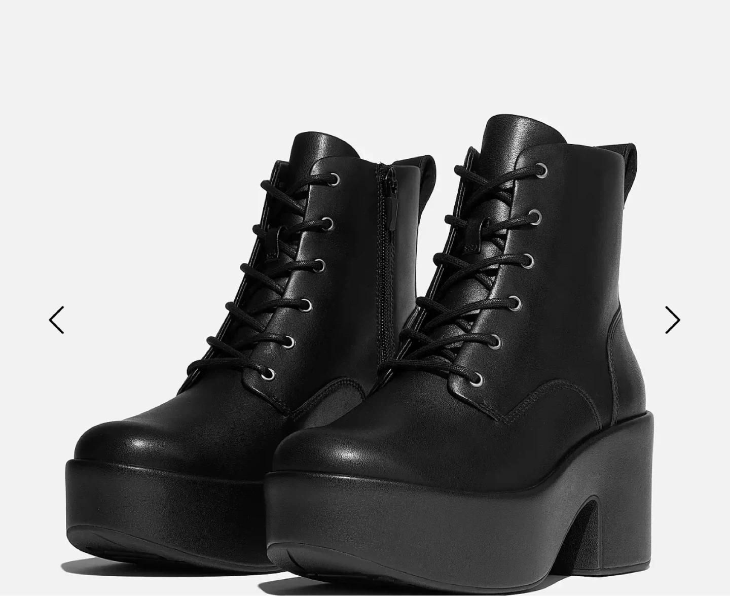 Fit flop ( Platforms Leather Heeled Lace-Up Boots)