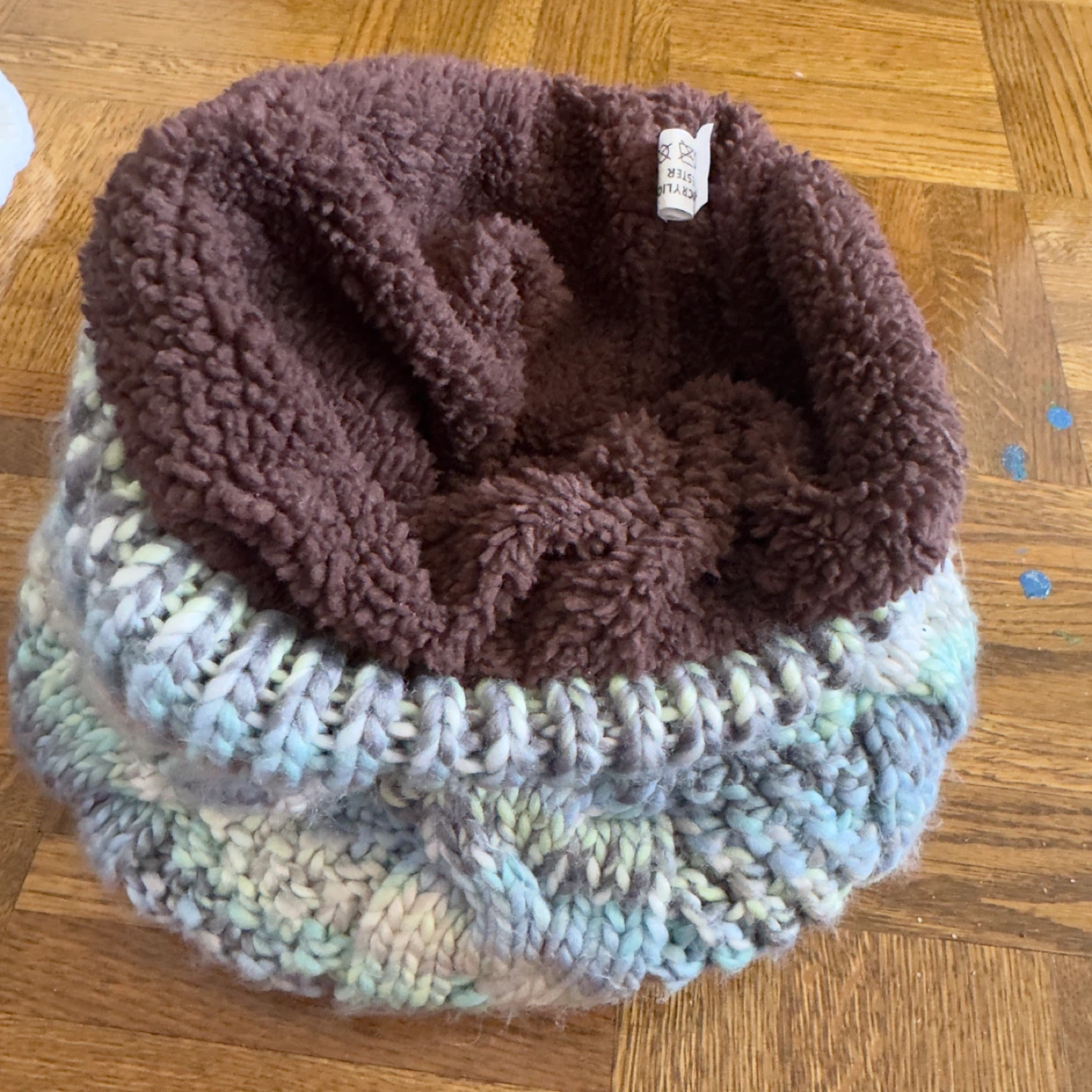 White Cable Knit Beanie - photo 4