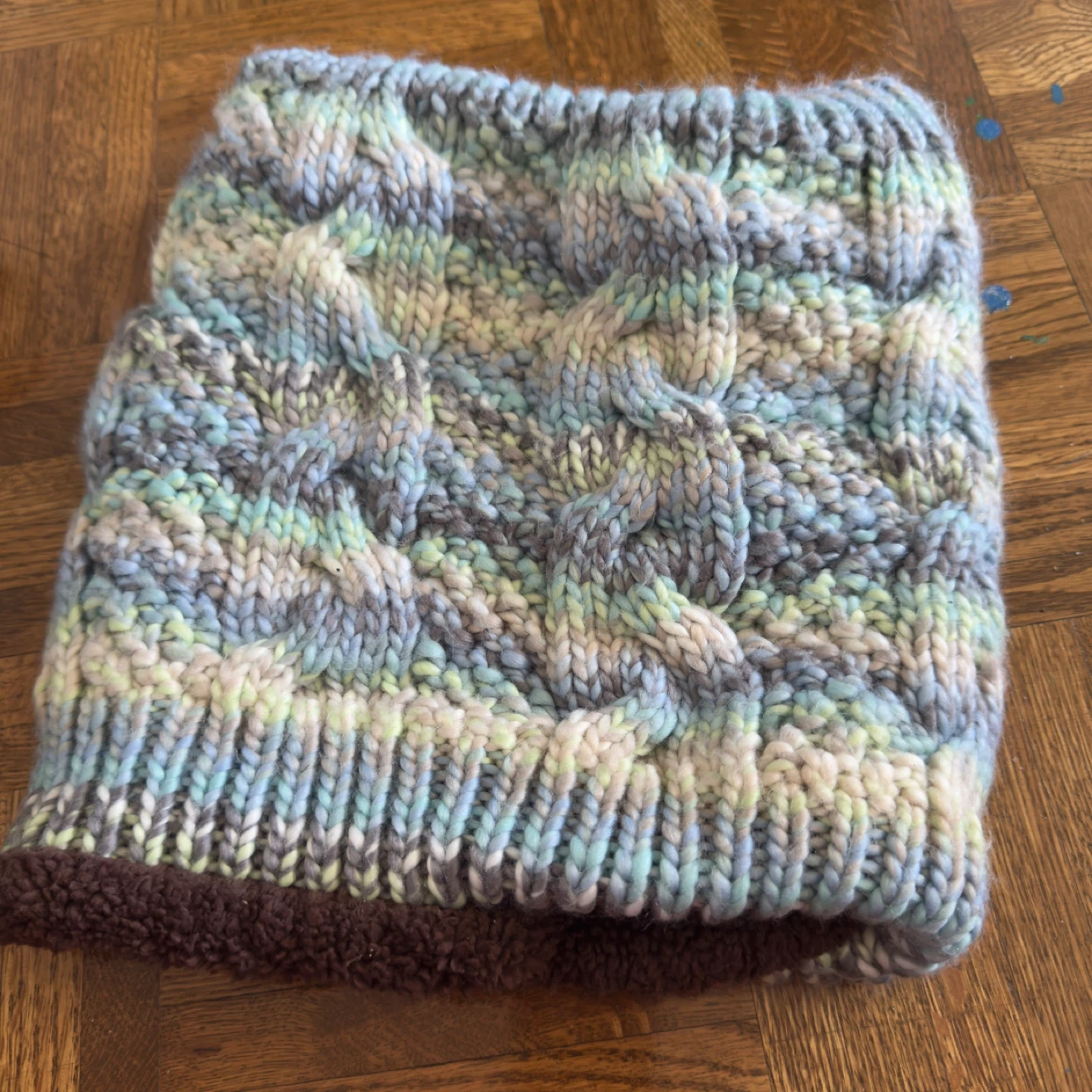 White Cable Knit Beanie - photo 5