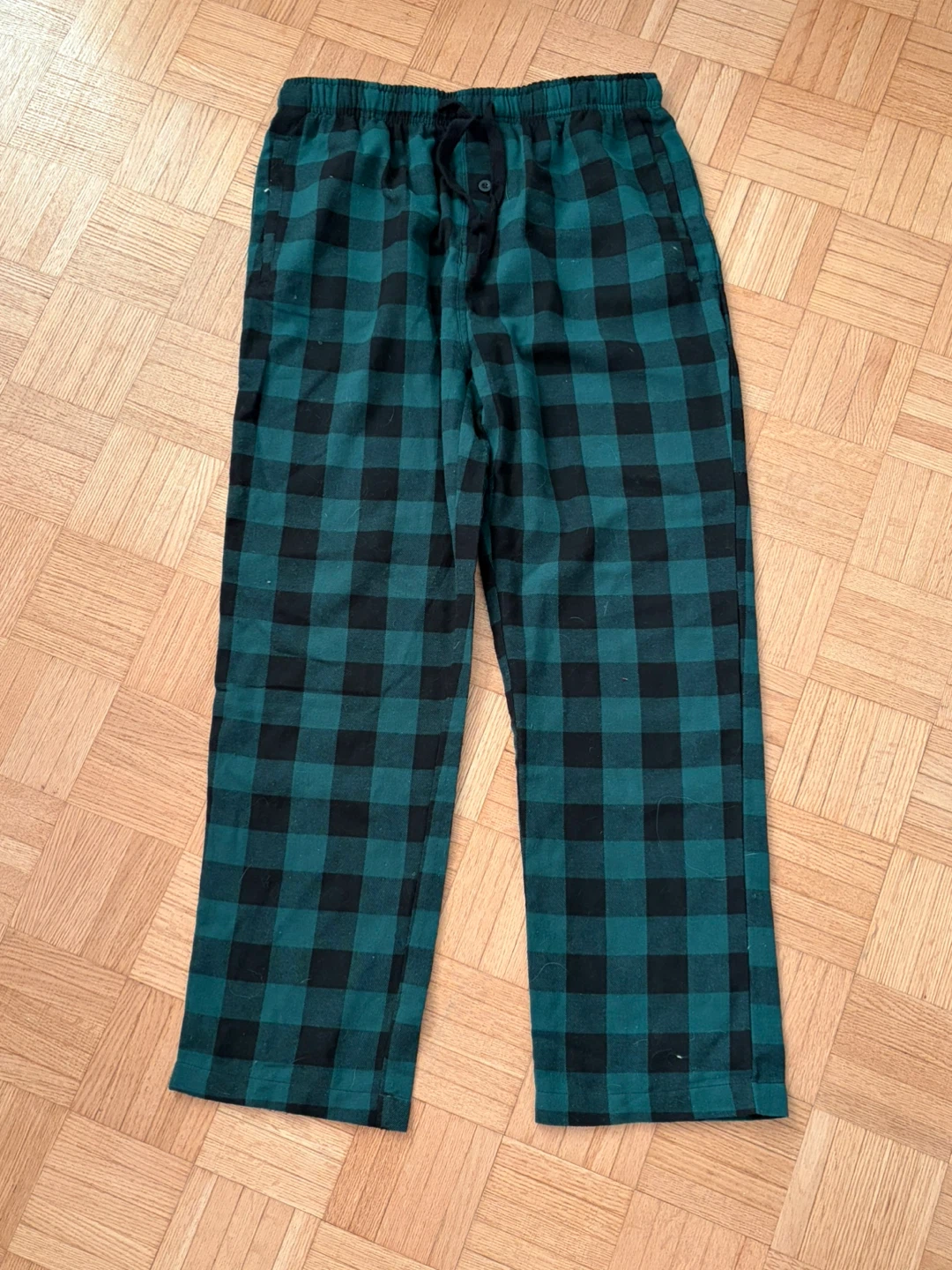 Green and Black Plaid Pajama Pants