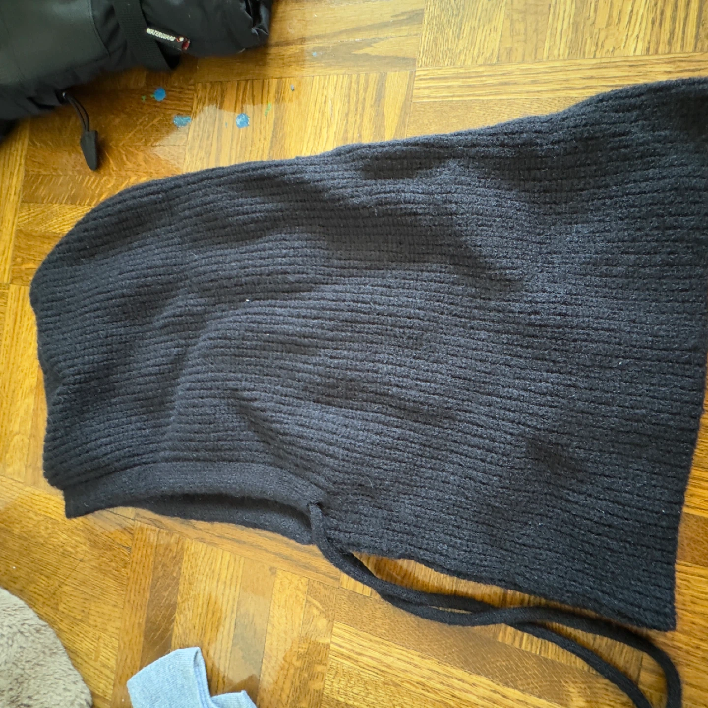 Black Knit Balaclava Hood - photo 4
