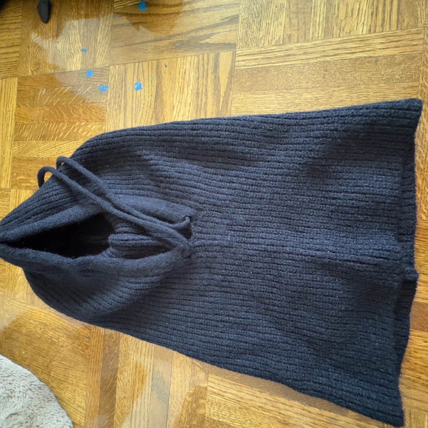 Black Knit Balaclava Hood