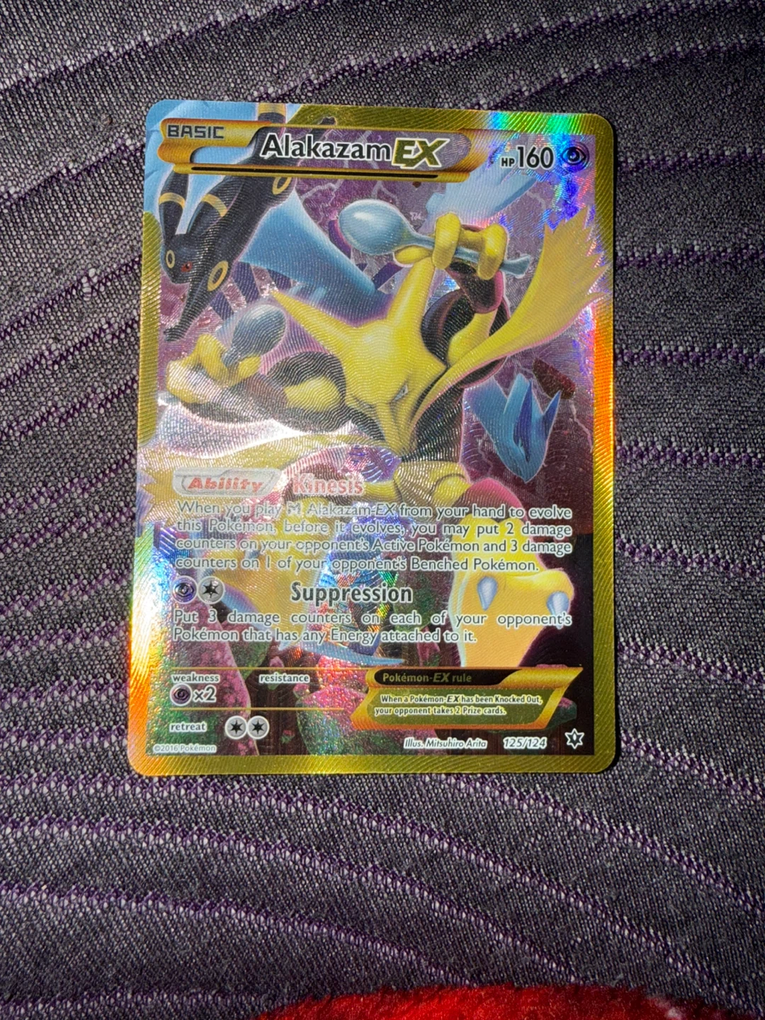 Alakazam EX Secret Rare 125/124 - Fates Collide - near mint (NM)