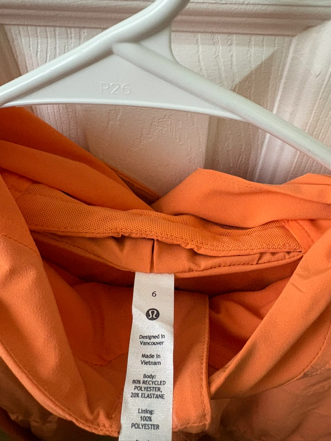Lululemon Packable Water-Repellent Jacket Orange Frappe Size 6 - photo 3
