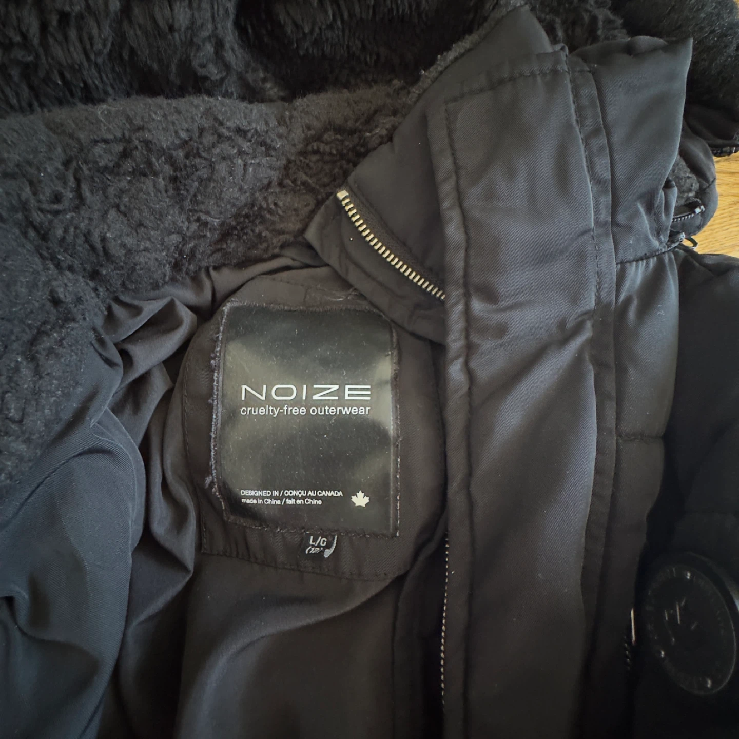 NOIZE Black Puffer Winter Jacket - photo 2