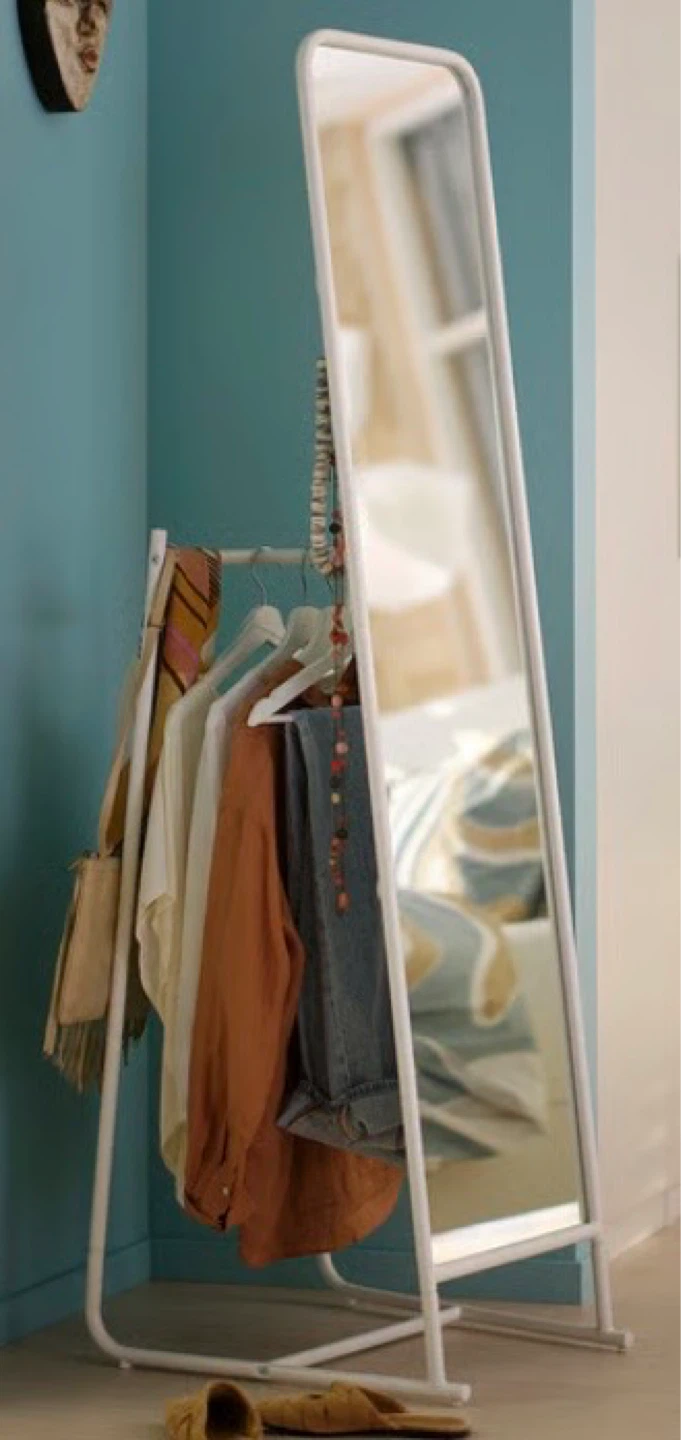 Full Length Mirror with Storage Rack - photo 2