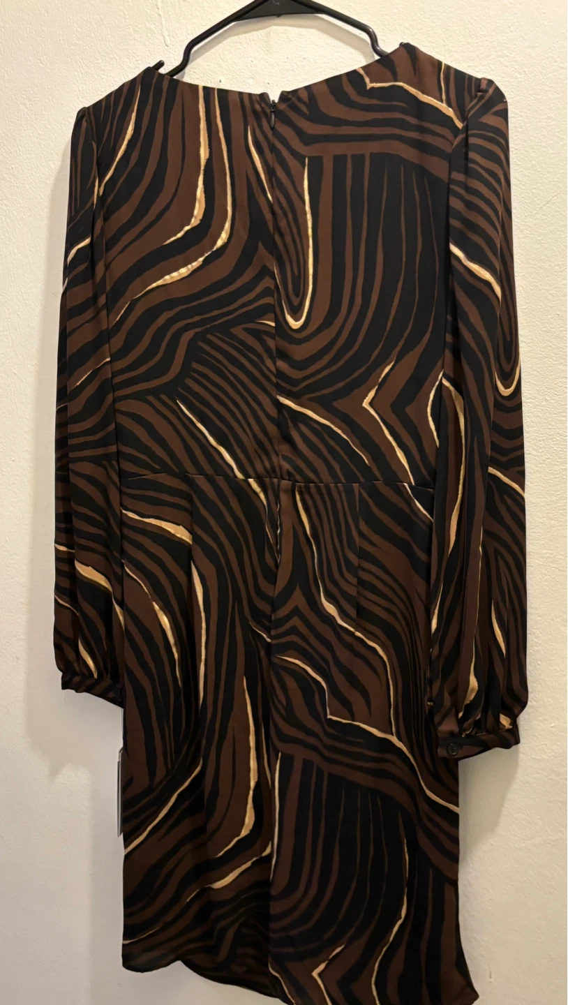 NEW-DKNY Retail $139-Zebra Print Twist Front Dress Size 6 - photo 5