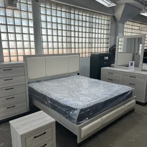 LOW STOCK‼️ 4 piece queen set bed frame, dresser, mirror,