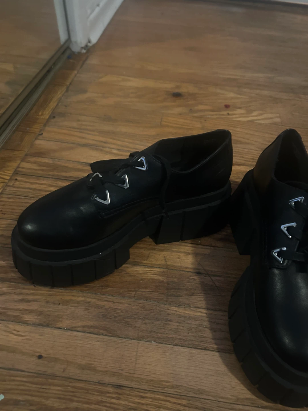 Black Platform Oxford Shoes - photo 3