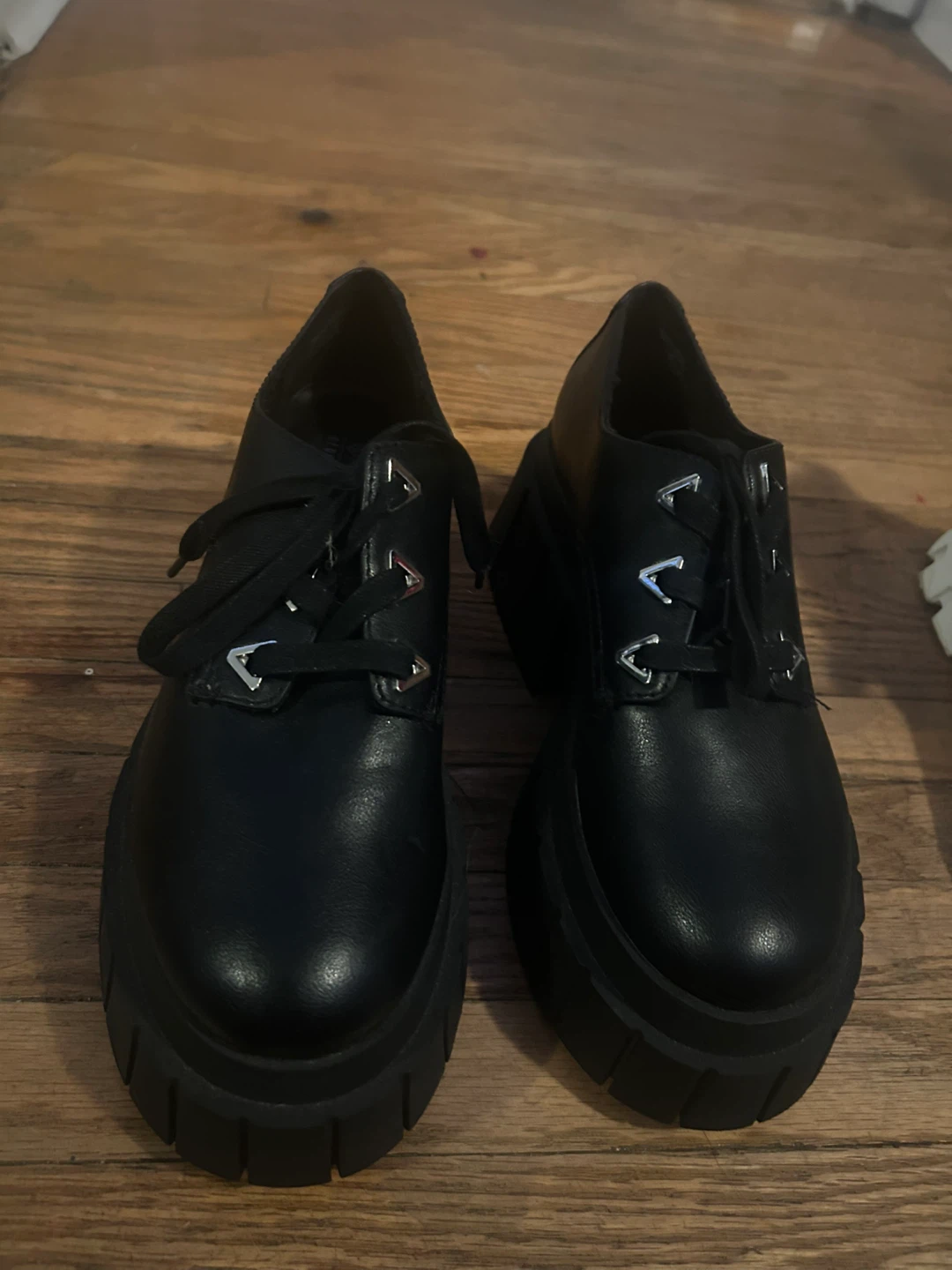 Black Platform Oxford Shoes - photo 2