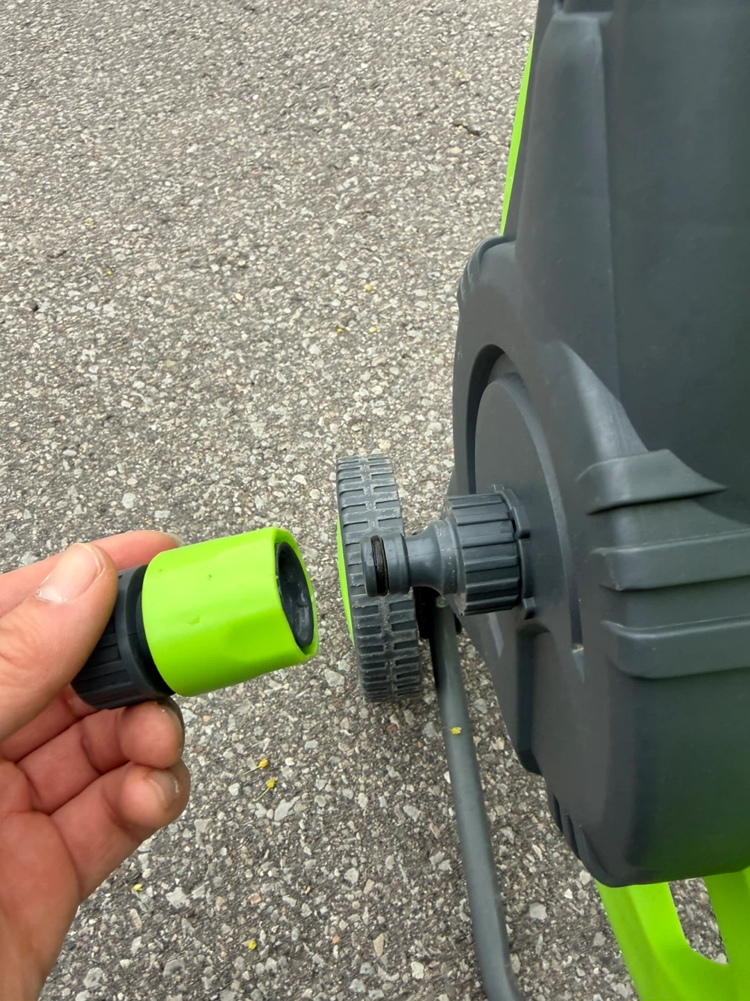 Green Garden Hose Reel Cart - photo 2