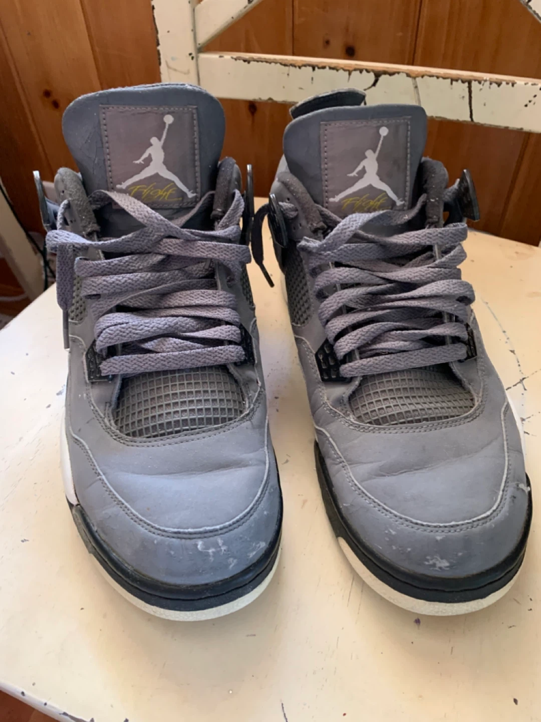 Air Jordan 4 "Flight" Grey Shoes