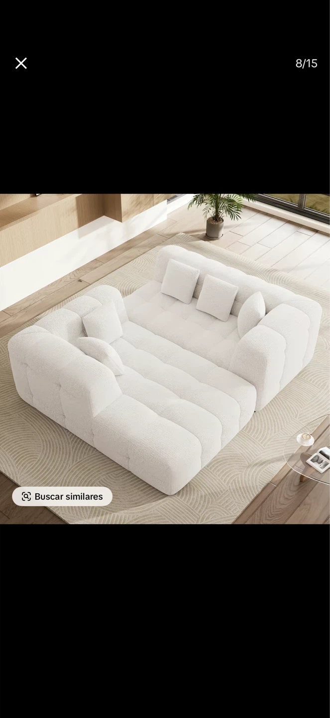 White Sectional Sofa with Plush Upholstery