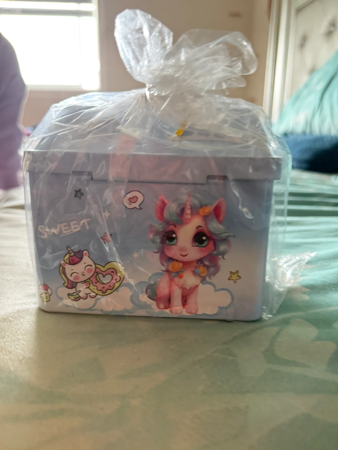 Unicorn Piggy Bank with Lock and Key - photo 2