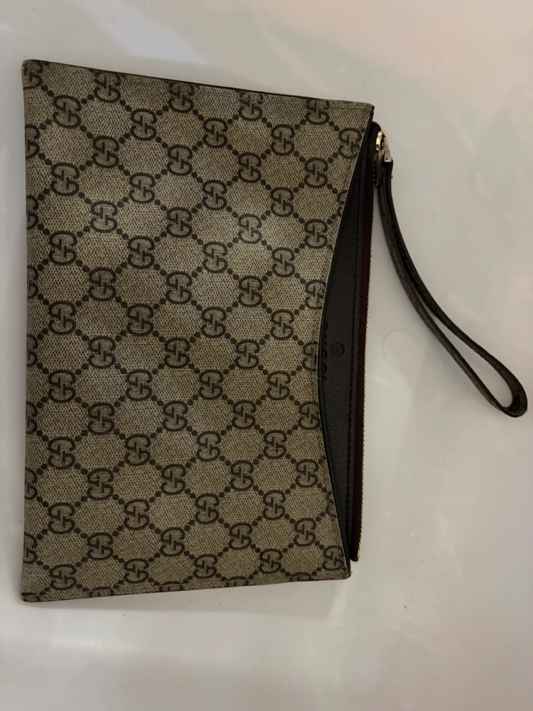 Gucci GG Monogram Clutch Wristlet